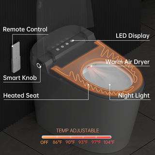 EPLO Smart Toilet Bidet, One-Piece Elongated with Built-in Tank, Heated Seat & Auto Flush U8PRO
