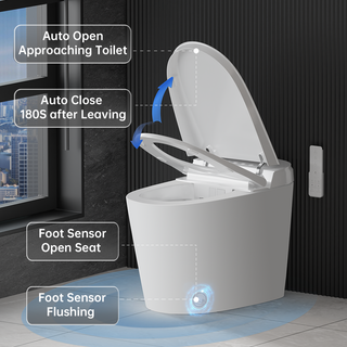 EPLO Smart Toilet Bidet, One-Piece Elongated with Built-in Tank, Heated Seat & Auto Flush U8PRO