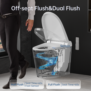 EPLO Smart Toilet Bidet, One-Piece Elongated with Built-in Tank, Heated Seat & Auto Flush U8PRO