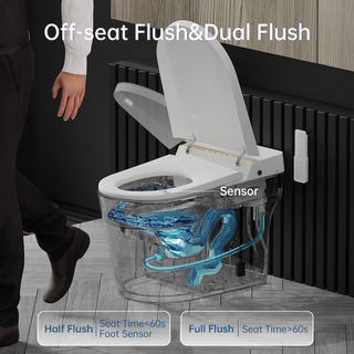 EPLO Smart Toilet Bidet, One-Piece Tankless, Heated Seat, Auto Flush & LED Display G20
