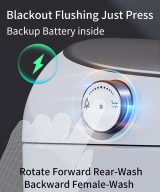 EPLO Smart Toilet, Built-In Bidet, Heated Seat, Auto Flush & Night Light DP7