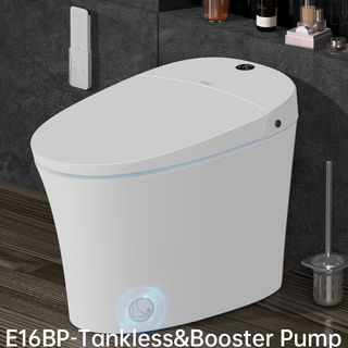 EPLO Smart Toilet,Luxury One Piece Toilet with Heated Bidet Seat,Auto Flush & LED Light E16