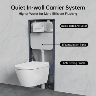 EPLO Wall-Hung Smart Toilet, One-Piece Elongated Bidet with Heated Seat & Auto Flush W20