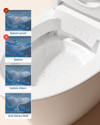 EPLO Smart Toilet Bidet, One-Piece Elongated with Tank, Heated Seat, Auto Flush & Foam Shield E18