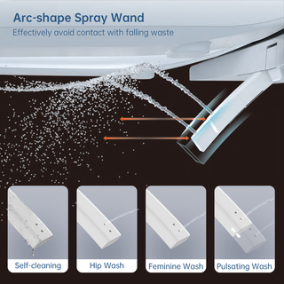 EPLO Smart Toilet, One-Piece Elongated Bidet with Auto Flush, Heated Seat & Foot Sensor G20PRO