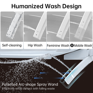 EPLO Wall-Hung Smart Toilet, One-Piece Elongated Bidet with Heated Seat & Auto Flush W20