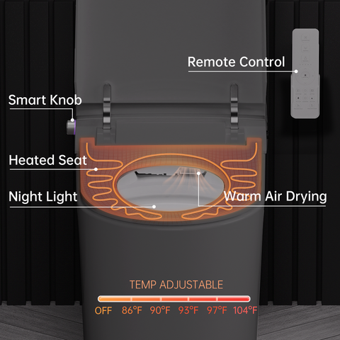 EPLO Smart Toilet, One-Piece Elongated Bidet with Auto Flush, Heated Seat & Foot Sensor G20PRO