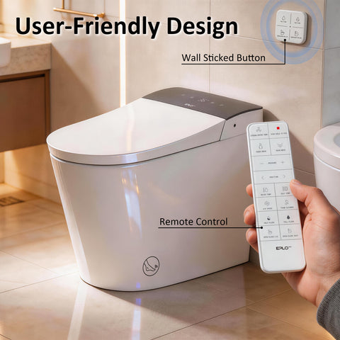 EPLO Pro M3 Smart Bidet Toilet with Self-Cleaning Nozzle, UVC & ADA Comfort Height