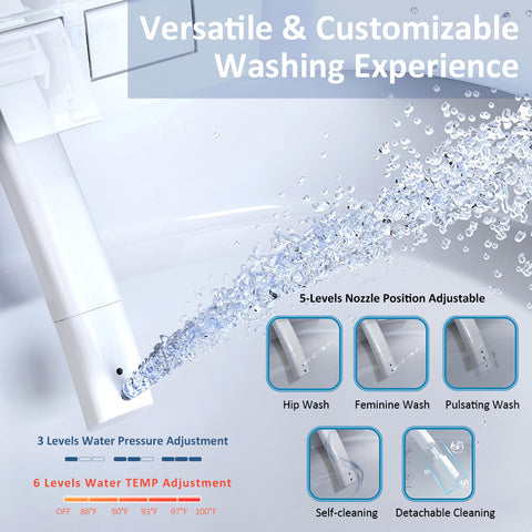 EPLO Pro M3 Smart Bidet Toilet with Self-Cleaning Nozzle, UVC & ADA Comfort Height