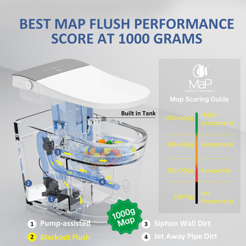 EPLO Pro M3 Smart Bidet Toilet with Self-Cleaning Nozzle, UVC & ADA Comfort Height