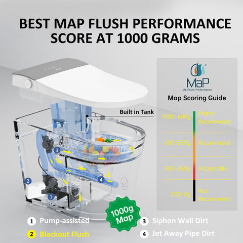 EPLO Pro M3 Smart Bidet Toilet with Self-Cleaning Nozzle, UVC & ADA Comfort Height
