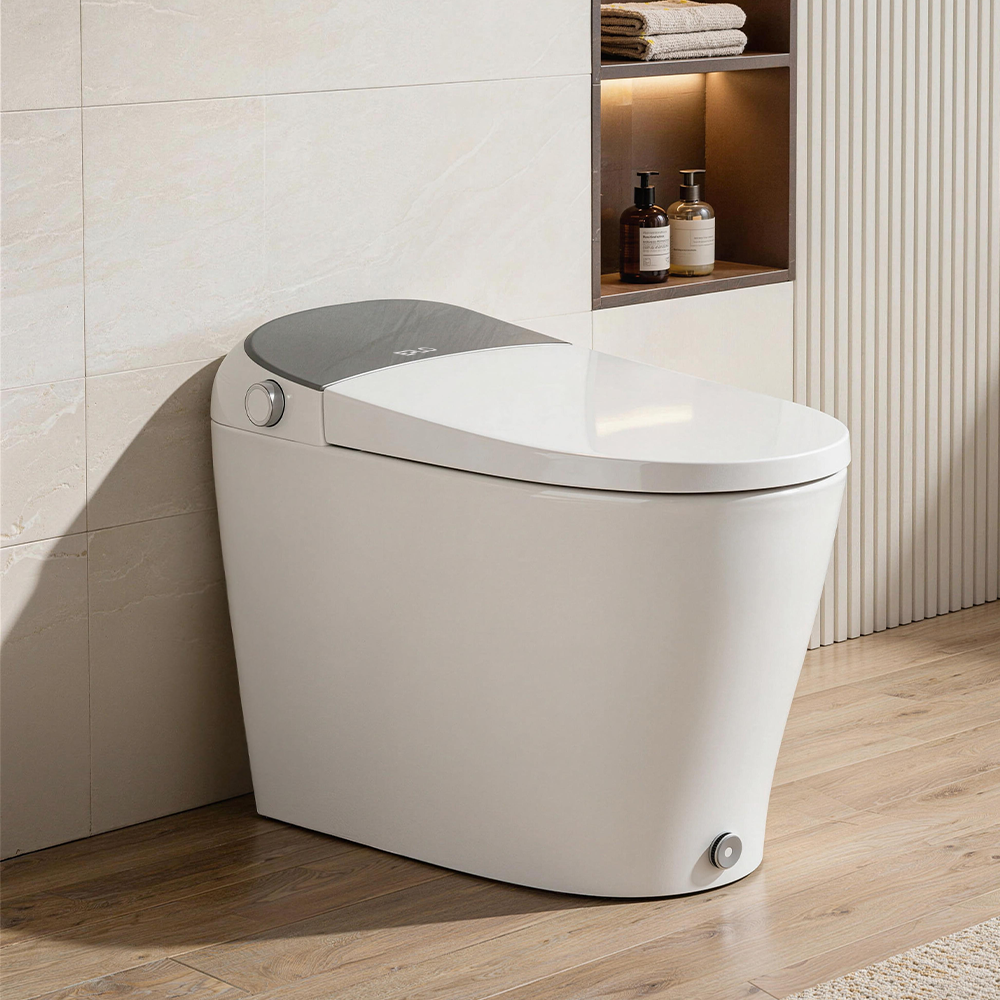 EPLO Smart Toilet, One-Piece Bidet with Built-In Tank, Heated Seat, Foot Kick & Auto Flush DP7PRO