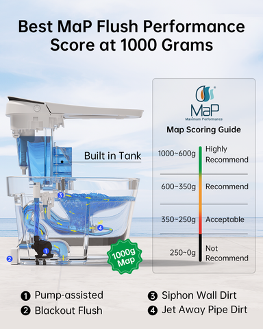 EPLO Smart Toilet Bidet, One-Piece Elongated with Built-In Tank, Heated Seat & Auto Flush E18MAX