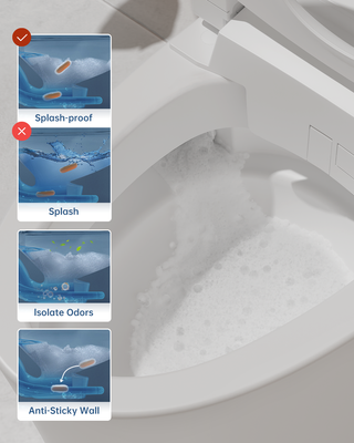 EPLO Smart Bidet Toilet with Foam Shield, One-Piece Elongated, Heated Seat & Auto Flus E18PRO
