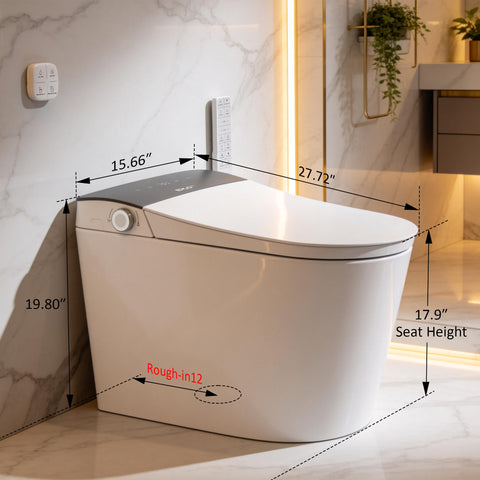 EPLO Pro M3 Smart Bidet Toilet with Self-Cleaning Nozzle, UVC & ADA Comfort Height