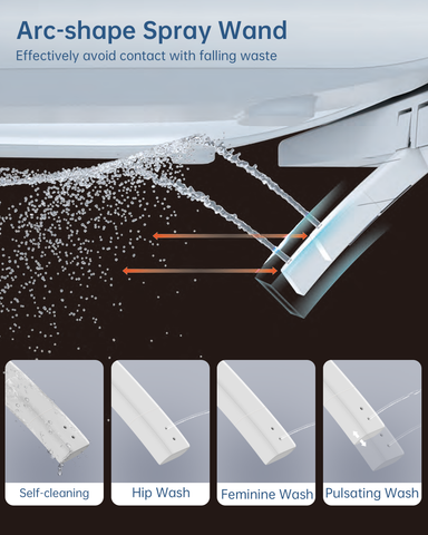 EPLO Smart Toilet Bidet, One-Piece Elongated with Built-In Tank, Heated Seat & Auto Flush E18MAX