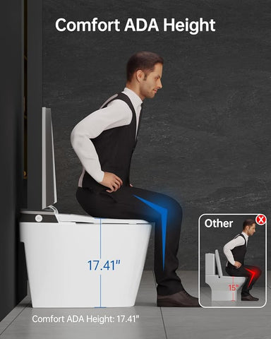 EPLO Smart Bidet Toilet, One-Piece Elongated, Heated Seat, Auto Flush & Foam Dispenser U8MAX
