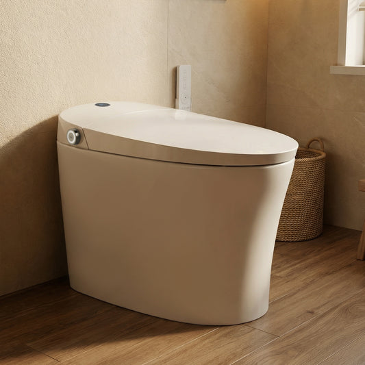 EPLO Smart Toilet, Modern Tankless Elongated Bidet with Warm Water & Foot Sensor E16BP