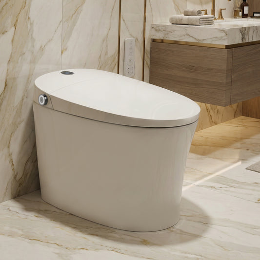 EPLO Smart Toilet,Luxury One Piece Toilet with Heated Bidet Seat,Auto Flush & LED Light E16