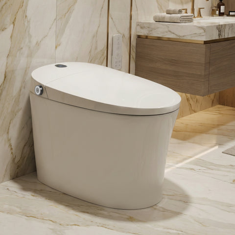 EPLO Smart Toilet,Luxury One Piece Toilet with Heated Bidet Seat,Auto Flush & LED Light E16