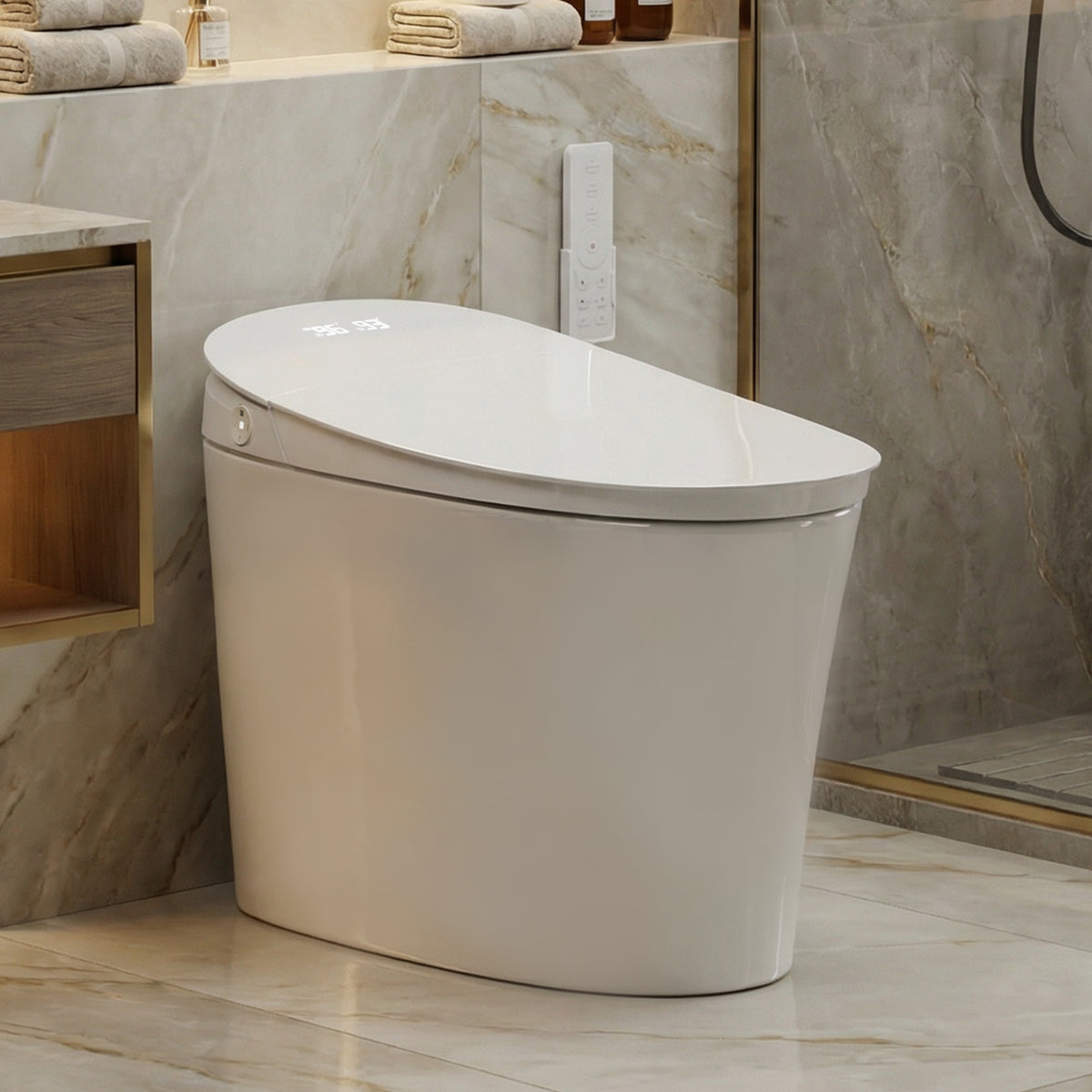 EPLO Smart Toilet Bidet, One-Piece Elongated with Built-In Tank, Heated Seat & Auto Flush E18MAX