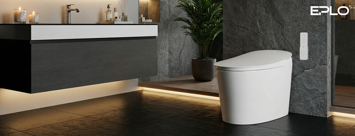 EPLO E18MAX Smart Toilet with Bidet - 1000g Power Flush AUTO Open/Clos