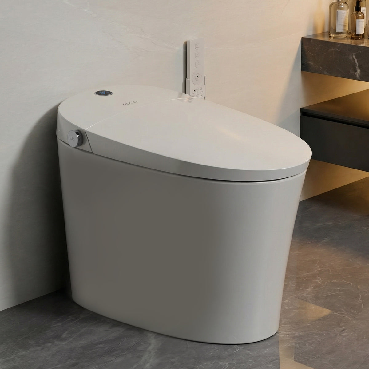 EPLO Smart Toilet Bidet, One-Piece Elongated with Tank, Heated Seat, Auto Flush & Foam Shield E18