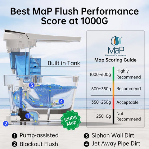EPLO Smart Toilet Bidet, One-Piece Elongated with Built-In Tank, Heated Seat & Auto Flush E18MAX