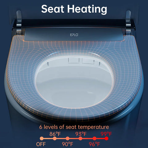 EPLO Smart Toilet Bidet, One-Piece Elongated with Built-In Tank, Heated Seat & Auto Flush E18MAX