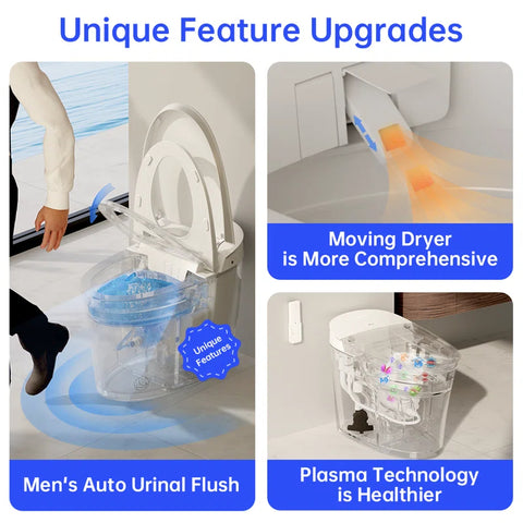 EPLO Smart Toilet Bidet, One-Piece Elongated with Built-In Tank, Heated Seat & Auto Flush E18MAX