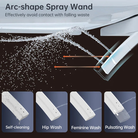 EPLO Smart Toilet Bidet, One-Piece Elongated with Built-In Tank, Heated Seat & Auto Flush E18MAX