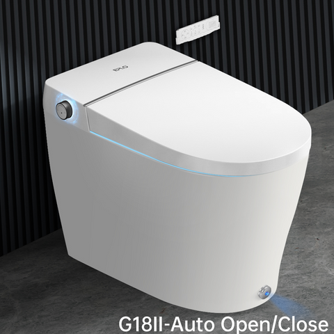 EPLO Smart Toilet Bidet, Tankless Elongated Toilet with Auto Lid & Foot Kick Flush G18II