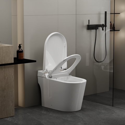 EPLO Smart Toilet Bidet, One-Piece Tankless, Heated Seat, Auto Flush & LED Display G20