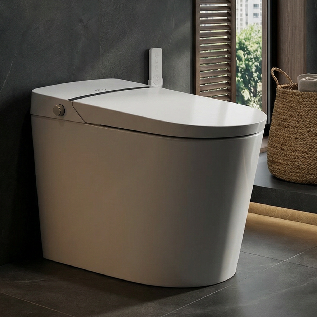 EPLO Smart Toilet, One-Piece Elongated Bidet with Auto Flush, Heated Seat & Foot Sensor G20PRO