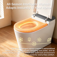 EPLO G6 Elongated One Piece Smart Toilet, Water-saving dual flush, 1000g MaP
