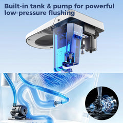 EPLO G6 Elongated One Piece Smart Toilet, Water-saving dual flush, 1000g MaP