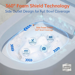 EPLO G6 Elongated One Piece Smart Toilet, Water-saving dual flush, 1000g MaP