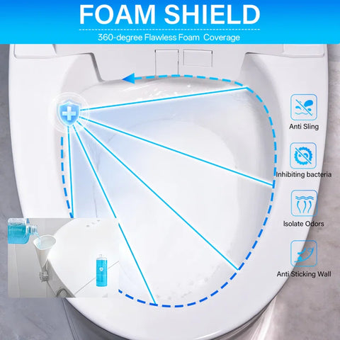 EPLO Smart Toilet Bidet, One-Piece Elongated with Tank, Heated Seat, Auto Flush & Foam Shield E18