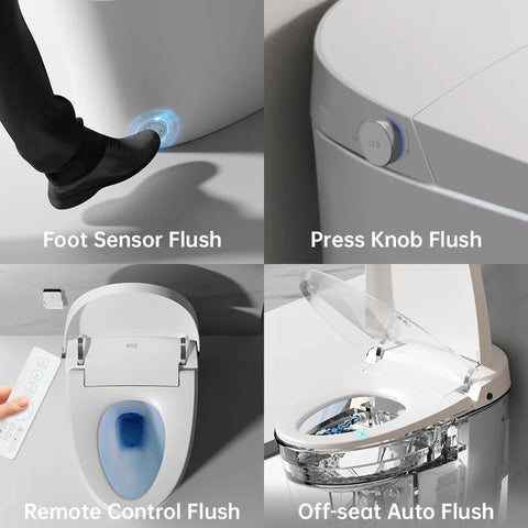 EPLO Smart Toilet Bidet, One-Piece Elongated with Tank, Heated Seat, Auto Flush & Foam Shield E18