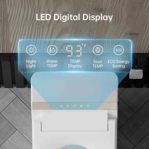 EPLO Smart Toilet Bidet, One-Piece Tankless, Heated Seat, Auto Flush & LED Display G20