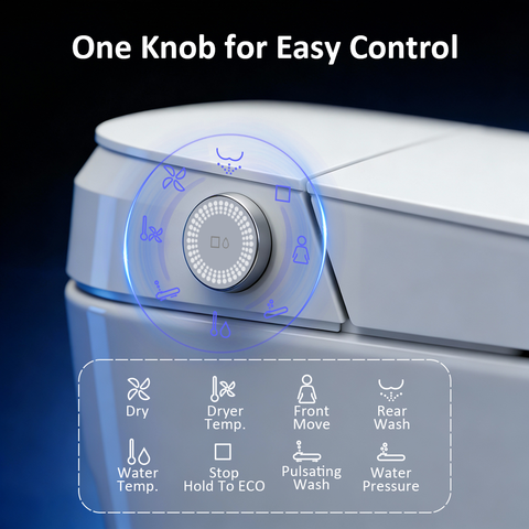 EPLO Smart Toilet Bidet, One-Piece Elongated with Built-in Tank, Heated Seat & Auto Flush U8PRO