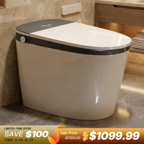 EPLO U8MAX Smart Toilet with Bidet - 1000g Power Flush ADA Compliant Moving Dryer Auto Flush