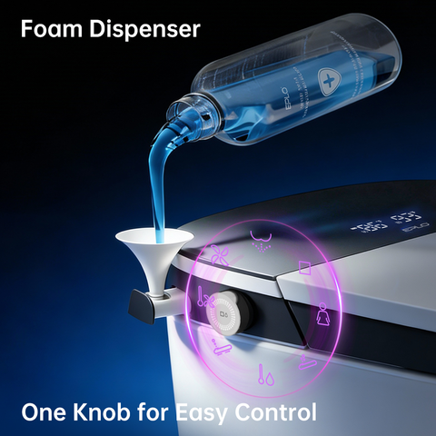 EPLO Smart Bidet Toilet, One-Piece Elongated, Heated Seat, Auto Flush & Foam Dispenser U8MAX