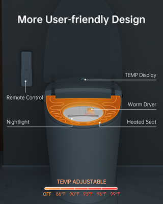 EPLO Smart Bidet Toilet with Foam Shield, One-Piece Elongated, Heated Seat & Auto Flus E18PRO