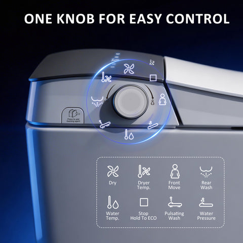 EPLO Pro M3 Smart Bidet Toilet with Self-Cleaning Nozzle, UVC & ADA Comfort Height
