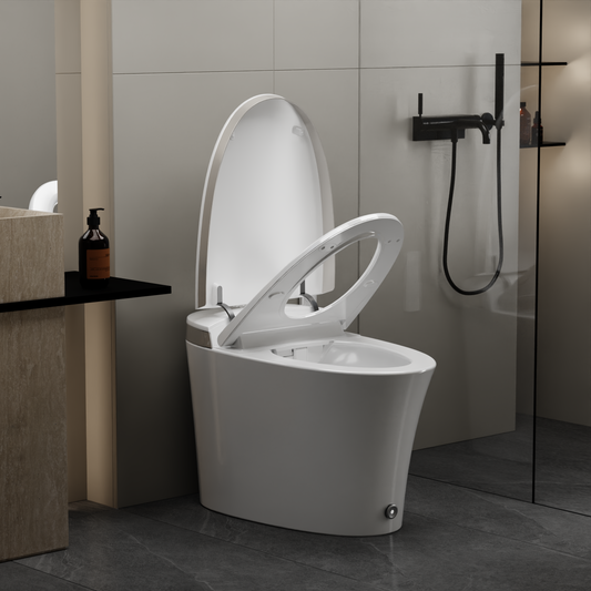 EPLO Luxury Smart Toilet, One-Piece Bidet with Heated Seat, Foam Dispenser, Warm Water & Dryer EQ7/IX7