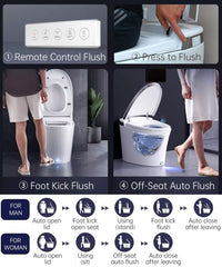 EPLO EQ7/IX7 Smart Toilet with Bidet - ADA Compliant Auto Flush Foam shield